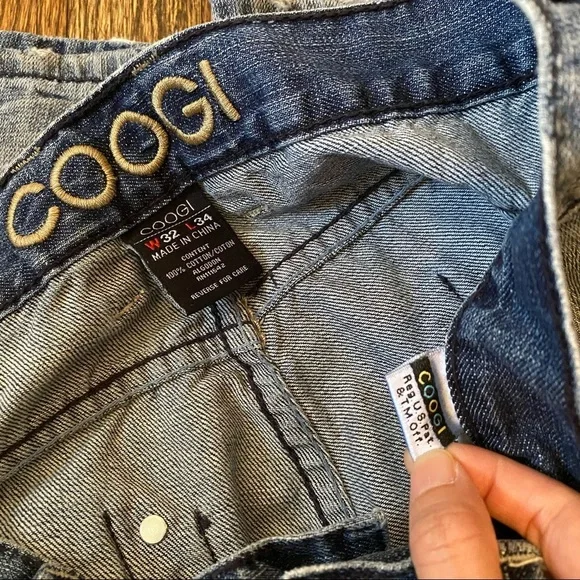 COOGI 32x34 Men's Straight Leg Jeans Light Blue - Picture 8 of 11